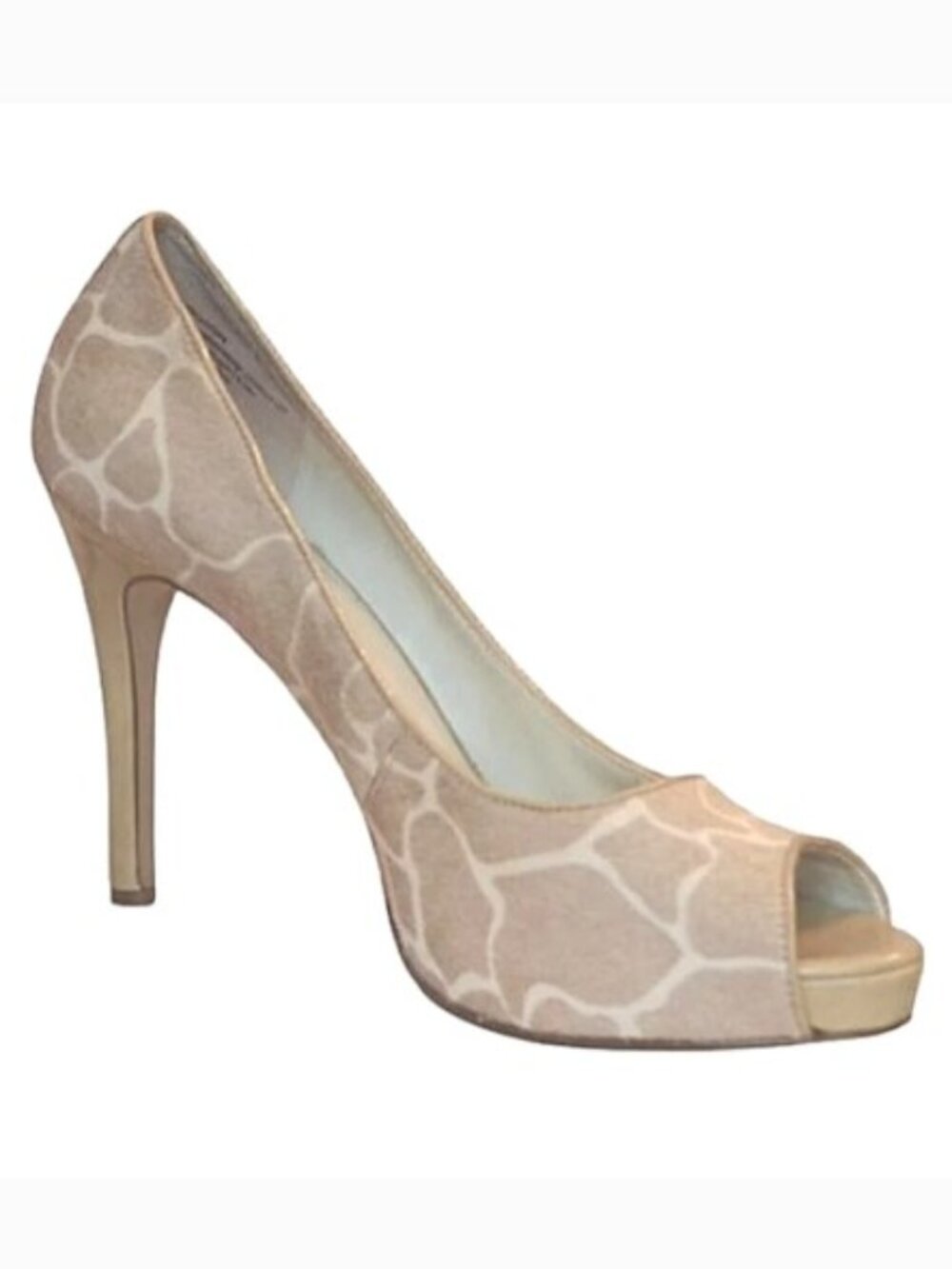 Nine West Pony Hair Peep Toe Hidden Platform Pump- Sz. 8.5
